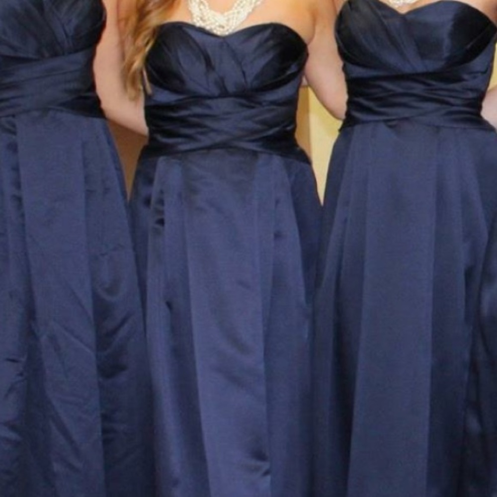 David’s Bridal strapless bridesmaids dress